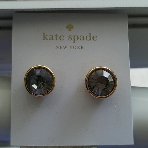 Kate Spade Gumdrop gold tone and blue studs. NWT. - Picture 2 of 5